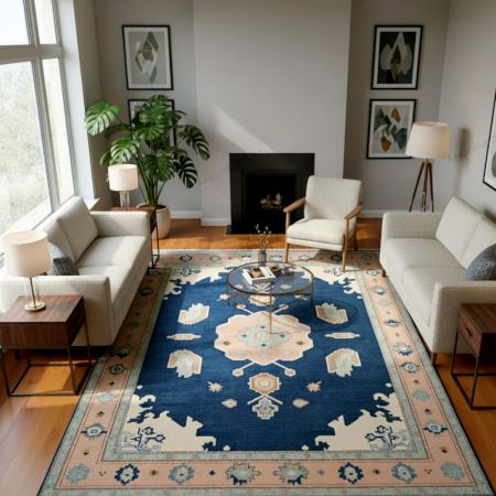 Handknotted Wool A Sage Rug